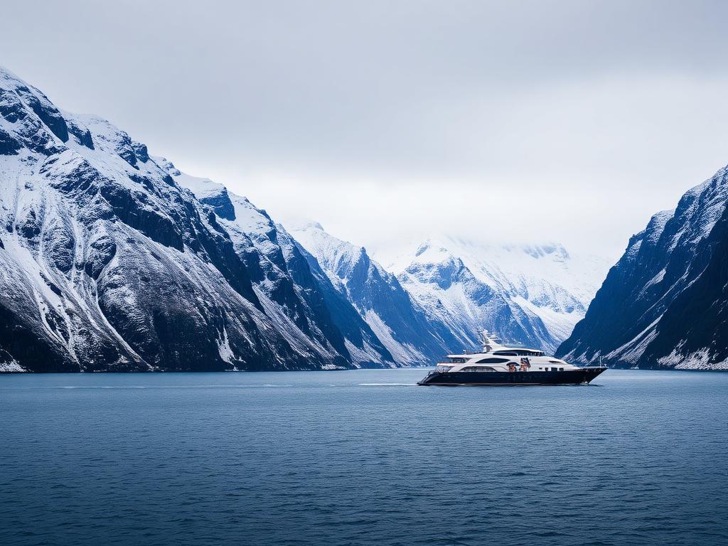 Zodiac excursion in a Norwegian fjord